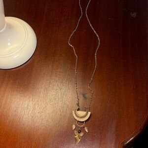 American Eagle Outfitters Gold and Black Pendant Necklace